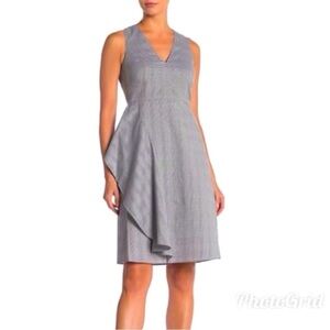 Rachel Roy Collection Glen
Plaid Draped Ruffle Skirt Sleeveless sheath Dress